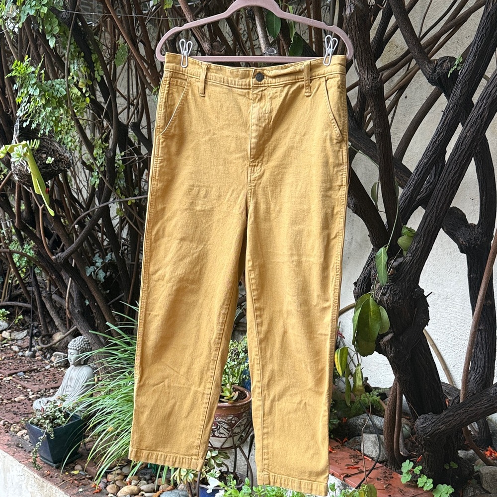 Madewell Women's Mustard Straight Leg Pants